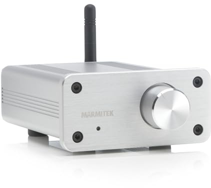 Marmitek BoomBoom 460 - Bluetooth mottagare med digital förstärkare aptX | Bluetooth ljudmottagare för passiva högtalare, 2x20 W RMS, AUX-ingång, högtalarutgång och stereo miniförstärkare