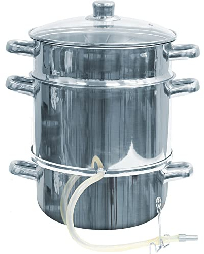 Browin 800510 - Exprimidor inoxidable con tapa de cristal (10 L, acero inoxidable), color plateado