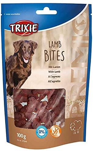 TRIXIE Hundeleckerli Premio Bites mit Lamm Hundesnack - herzhaftes Leckerli mit Lammfleisch, ohne Zuckerzusatz und Gluten 100 g - 31544