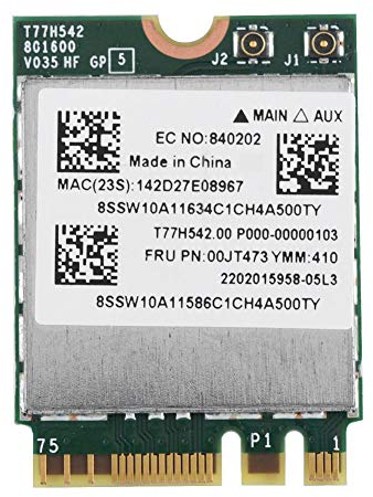 Tarjeta WiFi, tarjeta de red inalámbrica NGFF M2 de doble banda de 433 Mpbs 802.11AC para Lenovo.