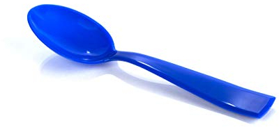 Kimmel Mokkalöffel Kinderlöffel Espressolöffel klein 6 Stück Mehrweg, Kunststoff, Blau