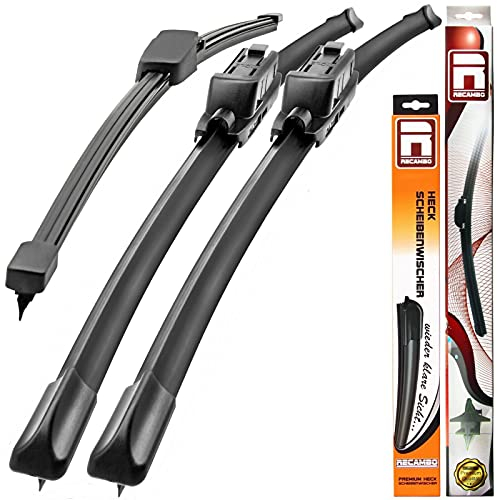 Recambo SCHEIBENWISCHER VORNE + HINTEN kompatibel für VW TIGUAN | TYP 5N | BJ 2007-2016 (3er Set: 600mm / 525mm / 325mm)