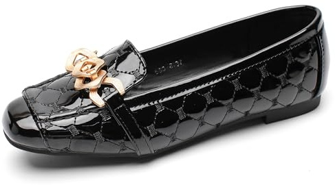QXCXINGDY Women's Loafers Flats Casual Comfort Ladies Walking Shoes Moccasin Penny Loafers Slip On Work Shoes Black- 10