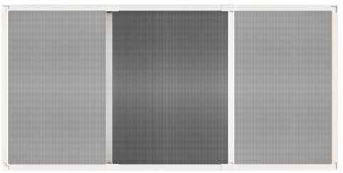 Amig - Moustiquaire extensible pour fenêtres | Installation sans outils | S’adapte dans l’emplacement du volet | 70 x 50 cm | Ajustable jusqu’à 130 cm | Aluminium blanc et maille en fibre de verre