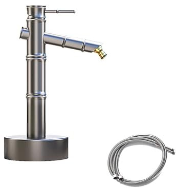 Fontaine a Eau Jardin, Colonne d'eau de Jardin Antique en cuivre, Fontaine décorative, Robinet antigel à Fixation au Sol pour terrasse/Jardin(13in/34cm)