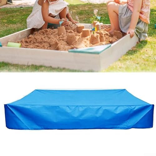 Copertura per sabbiera, copertura impermeabile blu per sabbiera, copertura quadrata antipolvere per proteggere i giocattoli dei bambini (120 x 120 x 20 cm)