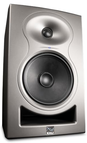Kali Audio LP-6 V2 6.5-inch Powered Studio Monitor with 1 Soft-Wired Dome Tweeter, 3-D Imaging Waveguide, Low-Noise Port Tube, Boundary EQ, and LF/HF Trims - Grey (Single)