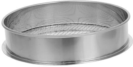 SUPVOX Cedazo De Acero Inoxidable para Jardín y Suelo 20 Cm De Diámetro, Malla De 6 Mm para Tamizar Tierra, Rocas y Compost, Herramienta Resistente para Uso Exterior