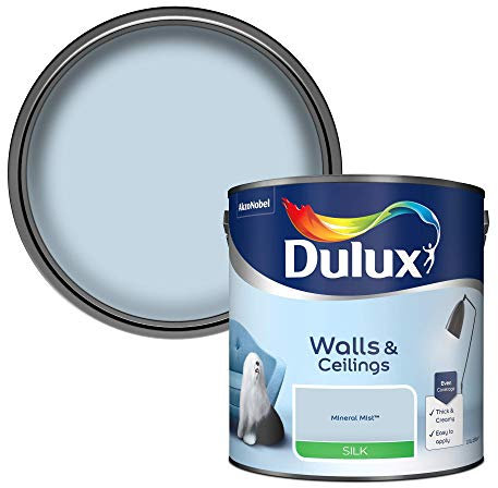 Dulux Silk Emulsion Paint For Walls And Ceilings - Mineral Mist 2.5 Litres