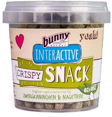 Bunny Nature Crispy Snack Légumes | 30 g | Complément Alimentaire pour Lapins Nains et rongeurs | Contient du maïs, des Pois, de la Luzerne (légumes 40%) | Riche en vitamines Naturelles