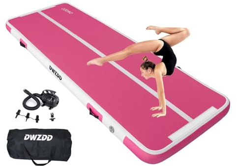 Dwzdd Gimnasia Air Matte Track, 3 m/4 m/5 m/6 m Esterilla de gimnasia para niños, colchoneta inflable Tumble Pista para el hogar/gimnasio/entrenamiento/animadora/agua