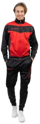 Givova Visa lyxig jumpsuit, Röd/Svart, 4XL