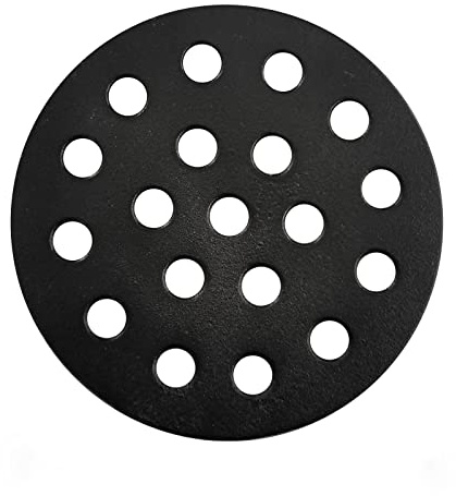 Quantfire 6.5 Cast Iron Bottom Fire Grate, BBQ High Heat Charcoal Plate for S/Mini/Medium Big Green Egg Fire Grate Grill Charcoal Replacement Accessories