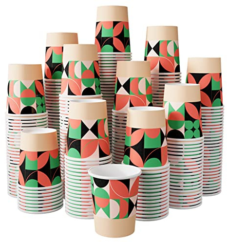 Turbo Bee 400 Pack 8oz Paper Cups, Disposable Coffee Cups, Hot/Cold Beverage Drinking Cups for Water, Paper Water Cups 8oz, Suitable for Party, Picnic, Travel and Events