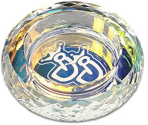 Aschenbecher Glas - Regenbogen Glasaschenbecher Ø14,5cm - Bricht das Licht in Spektralfarben