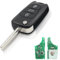 AULESSE 3 Tasten Funkschlüssel Schlüssel 433 MHz ID46 Chip Klapp Autoschlüsselgehäuse Kompatibel mit HYu-Ndai i10 i20 i30 i35 iX20 iX35 Kia Ceed Soul Sportage Venga Gehäuse der Fernbedienung