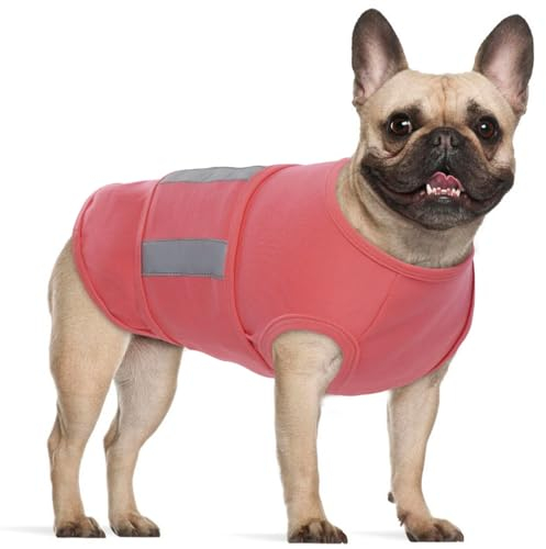 MIGOHI Hunde-Angstweste, verstellbare Hundeweste für große Hunde, Beruhigungsweste für Gewitter, Feuerwerk, Reisen und Trennung, Angstlinderung für Hunde, Feuerwerk, Angstlinderung, XL, Muschelrosa