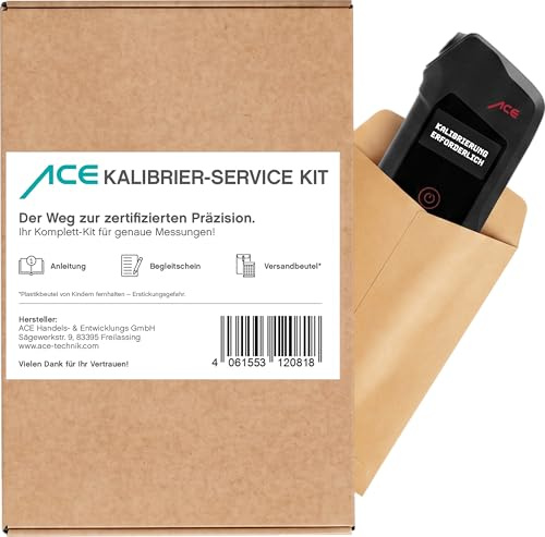 ACE Etilometro di calibrazione, servizio completo con etichetta di spedizione e indietro, controllo professionale in laboratorio