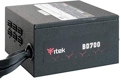 Itek Alimentatore per PC BD700-700 Watt, Ventola HDB Hydraulic Dynamic Bearing da 12 mm, Protezione PFC attiva, Convertitore Switching DC to DC