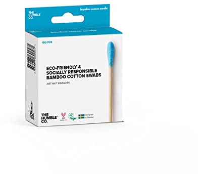 The Humble Hm Bastoncillo Algodon Bambu Azul 100 Unid 100 ml
