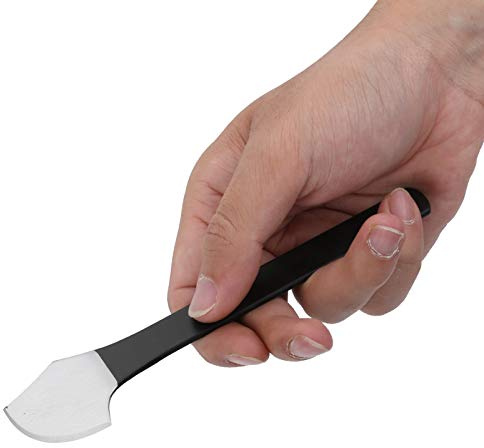 Garosa Coltello da Taglio, Strumento per Lavorazione, Bordo Tondo Nero in Pelle Artigianale for Artigianato