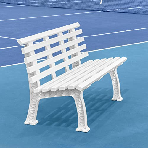 Vermont Panchine Da Tennis - 3/4 Sedie | Verde O Bianco (3 Posti (1,5m) - Standard, Bianco)