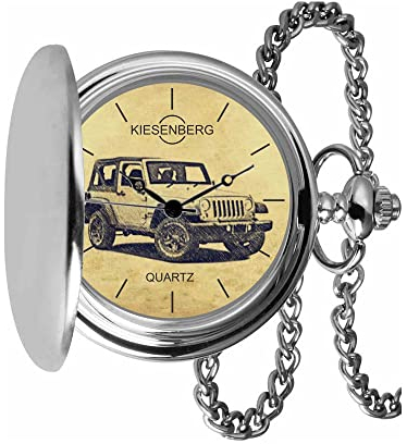 KIESENBERG Taschenuhr Vintage Silber Persönliches Geschenk für Wrangler JK Herren Uhr TA-5487