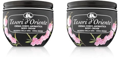 Tesori d'Oriente - Crema Corpo Profumata Orchidea della Cina, dolce e vellutata - 300 ml (Confezione da 2)