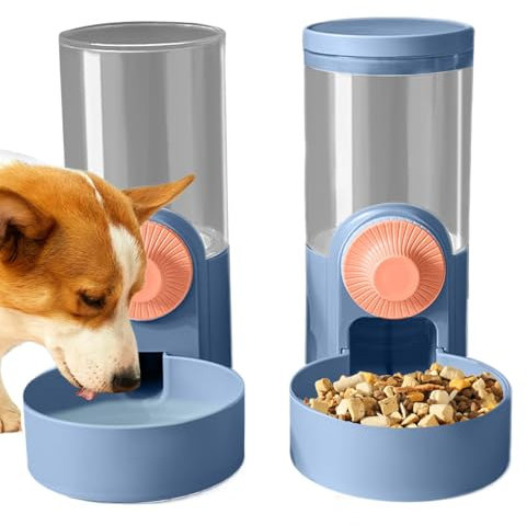 Automatischer Futterspender für Katzen | Futterstation mit großer Kapazität | Käfig montierte Futterspender, Käfig-Haustier-Futterstation, automatischer Futter-Wassernapf, Haustier-Futterstation für