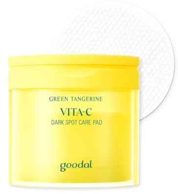 GOODAL Green Tangerine Vita C Toner Pads, Korean Skin Care, K-Beauty, Glass Skin, 70 Sheets