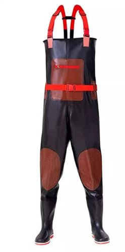 CYHTYM Watstiefel Herren-Wathose mit wasserdichten Stiefeln, geeignet für Wasserarbeit, Krabbenfang, Autowäsche(45 EU)
