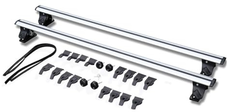 NOVEMS Barras Portaequipajes para Mitsubishi para Lancer Barras Transversales para Techo 4 Puertas con Cerradura Portaequipajes para Techo Sedán Barras de Techo Auto(Plata)