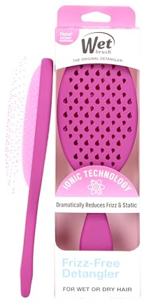 Wet Brush Frizz-Free Detangler Brush with Ionic Technology, Purple, Provides Frizz Control, Reduces Static, and Smooths All Hair Types, Best For Dry Hair, Made for Women, Men & Kids