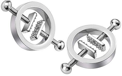 1 Paar Brustwarzenklemmen Nippelklemmen Edelstahl Nipple Clamps Einstellbar Metallkette Klitoris Clip Erotik SM BDSM Sexspielzeug Für Frauen und Männer