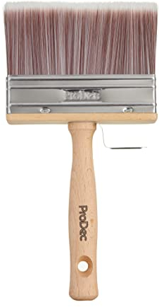 ProDec 4 inch Block Brush for Rapid Painting with Emulsion, Masonry Paint, Woodstains Timber Treatment, Varnish on Indoor and Outdoor Walls, Ceilings, Sheds, Fences, Ideal for Rough Surfaces, 4 100mm