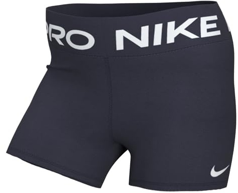Nike Damen Pro Damenshorts (Ca. 8 cm) Upper Thigh Length Tight, Obsidian/White, XL EU