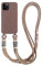 Emlivi Handykette Hülle für iPhone 13 Pro Max Necklace Handyhülle Nylon Schultergurt Liquid Silikon Cover mit Kordel zum Umhängen Schutzhülle mit Stylische Band Case für iPhone 13 Pro Max, Milchtee