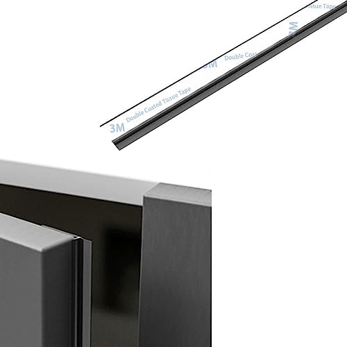 5M Joint d'armoire Autoadhésif Bande d'étanchéité Porte de Placard Caoutchouc Anti-poussière Garde-Robe Joint Penderie Ruban d'étanchéité Armoire de Salle de Bain Contre Poussière,Insectes, Noir