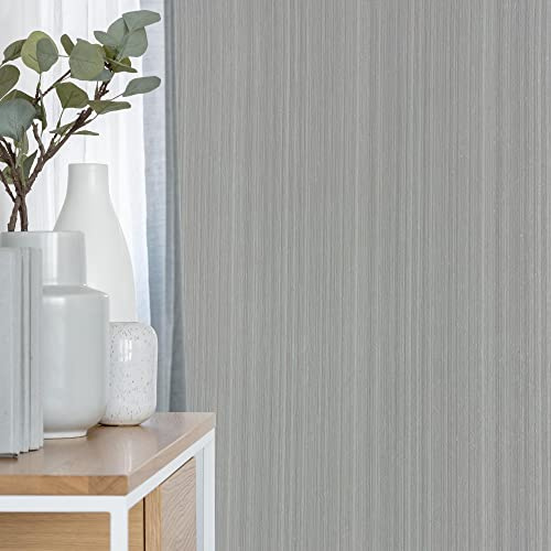 Superfresco Easy Glitter Stria Textured Plain Silver Wallpaper - Paste the wall - Silver Wallpaper - Contemporary Textured Mauve Glittered Design - Feature or 4 wall Design - Suitable for Any Room