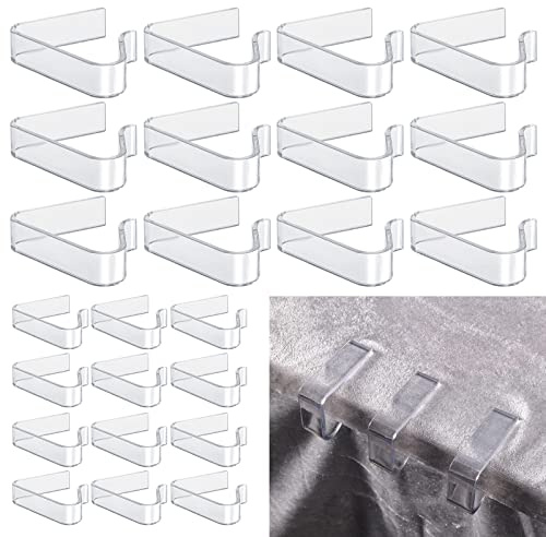 Luter 24 Stück Tischdeckenklammern Kunststoff, Tischdecke Clips Transparent für Picknick Tischdecken Halterung für Weihnachten Zuhause Hochzeitsfeier Innen- Außentische Camping (2 Größen)