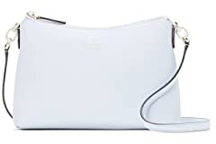 Kate Spade Bailey Umhängetasche aus strukturiertem Leder, Taro Milch, Small