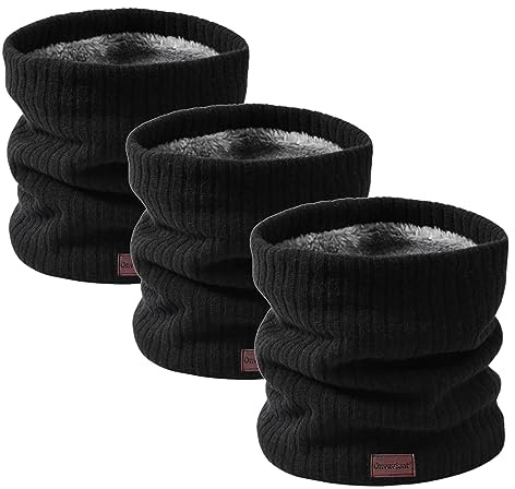 Onvavient Écharpe Hommes Hiver Tubulaire Foulard Ski Chaud Cache Cou-Cou Hiver écharpe Coupe Cagoule Cache-Élastique Épais Doux Fleece Echarpe Hommes et Femmes-Cou Gaiter Masque