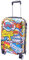 A1 FASHION GOODS Cabin Size 20 Suitcase Comic Print Hard Shell 4 Wheel Luggage Lightweight Travel Bag