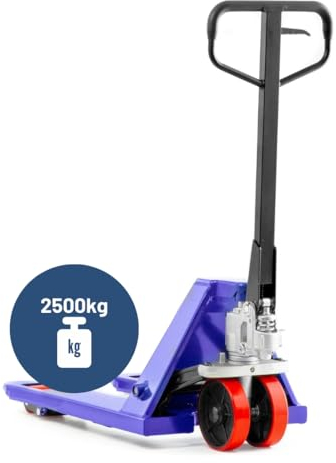 Pallit Hubwagen SIX-SHORT | 2500 kg Tragkraft | 800 mm Gabellänge | PU Rollen | Tandem Bereifung | Palettenwagen kurz