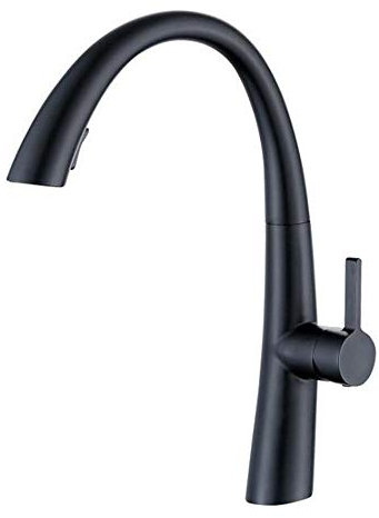 Küchenarmatur mit Pull-Down-Sprayer, schwarzer Edelstahl, 360°-Drehung, 2 Modi, Einhand-Armaturen for Küchenspülen