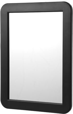 Wanmu Magnetic Locker Mirror, 5 x 7 Inches Real Glass Small Mirrors for School Locker, Bathroom, Household Refrigerator, Locker Accessory, Office Cabinets, Home (Black)