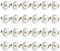 Tofisr LED Recessed Ceiling Light Mounting Frame Round White Spotlight Fittings incl. GU10 Socket, Cut-Out Hole Size:55mm-70mm, Downlight Frame for LED and Halogen, Not Included Bulbs, 24 Pack