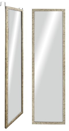 CHELY INTERMARKET MOD19004 Espejo De Puerta Cuerpo Entero Rústico Estilo Decorativo Vertical 30x120 cm para Dormitorio Entrada Montaje Fácil Incluye Kit De Ganchos Soporte PVC Ligero