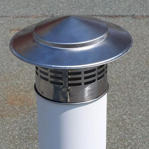Terminale Camino in Acciaio Inox Canna Fumaria Tonda Canne Fumarie Antivento Antipioggia Cappello Canna Fumaria Stufe Legna, Pellet E Caldaie(160mm)
