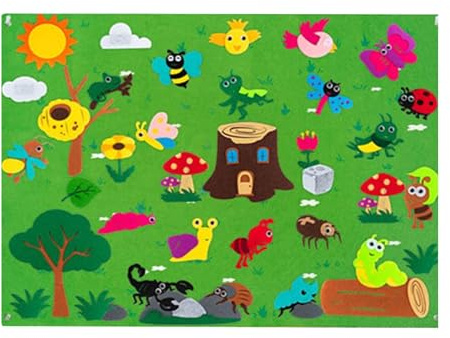 Fieltro con animales de granja y zoológico para niños pequeños, juguete educativo, animales de la selva, tabla de franela para contar historias, animales de safari temprano